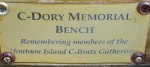 C Dory memorial bench