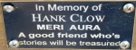 Hank Clow memorial
