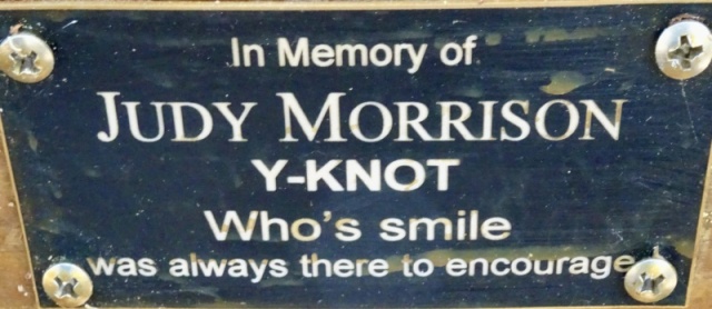 Judy Morrison memorial plaque