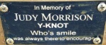Judy Morrison memorial plaque