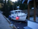 Jim's boat on his air dock