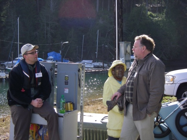 Carl and Steve talking with local fisherman.