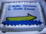 The new C-Dory sled. The cake was delicious.
