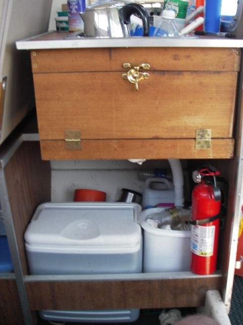 Galley showing front view and under it