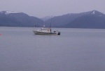 JMR II at anchor in PWS (we walked up to the old mine across from Golden, an abandoned mining town) 