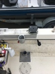 Davit mount 2, screw down port is for through bolt access.