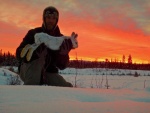 Mike & last Snowshoe Hare of the season.