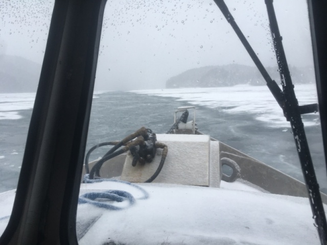 Last trip in to pick / pull pots for the season water starting to get a little hard. A friends boat, the JMR-TOO is in the slip in Homer.