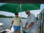 SKIMMER's crew enjoying lunch while rafted on Morris Creek