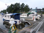 Boats tied up at River Rest Marina