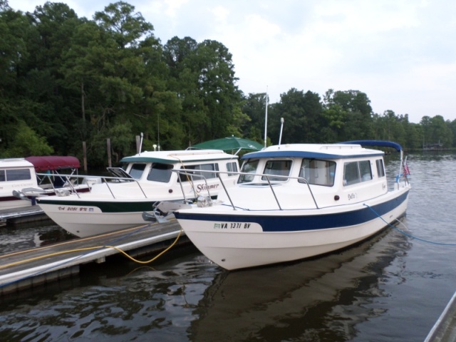 Delfin and Skimmer at River rest Marina.