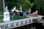 C-Brats having happy hour at the pumpout station at River's Rest [osprey]