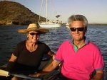 Paula and me in front of our Cal 31 and our past Angler 22, Cheery.  Puerto Escondido BCS.
