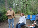 Sharing the dock & the
evening with the C-Brats, 
Stanley & Dalia who 
live aboard CYDERWORKS