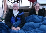 Fearless Leaders Terry and Ann (ROCK-C) relax at Newcastle Island