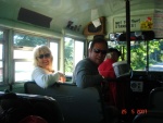 Joan & Jim (WILD BLUE) ready for the ride to the Hummingbird Pub