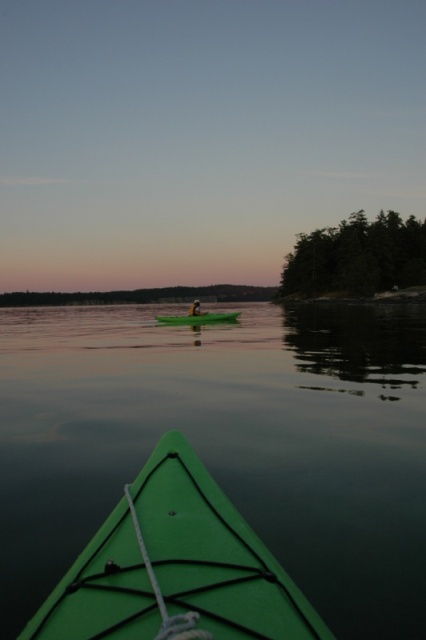 Stacy (C-CHANGE) sunset kayak in Pirates Cove