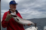 Dad with his 12.42 pound coho during Everett Coho Derby