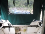 Camperback rear panel. Screens behind windows all 3 sides, roll up and secure.