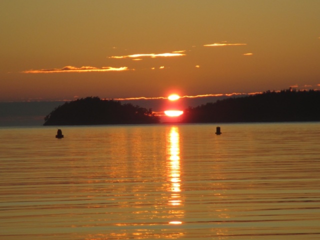 Sunset view from Shallow Bay.