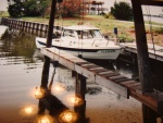 Temporary mooring due to over three
foot tide