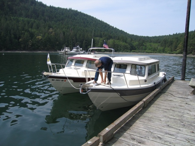 Knotty-C and Anna Leigh at Reid Hbr, Stuart Is, San Juan Islands, WA.