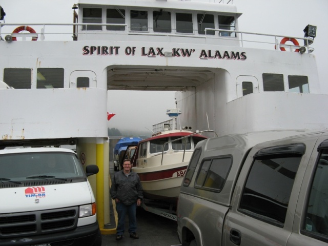 Ferry from Prince Rupert to Lax Kw Alaams 
northern BC