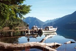 Fred (Little Buddy) and Jon (C-Lou) on Lake Crescent.