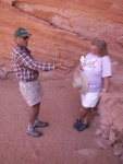 Bill Explaining the Significance of the Kiva to Patty at Defiance House at Forgotten Canyon 9-23-08