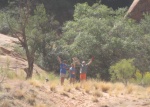 Baxter, Pat, Toni and Russ on Trail to End of Oak Canyon 9-19-09.Sized
