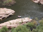 Jim in Dinghy from Defiance House at Forgotten Canyon 9-15-09.Sized