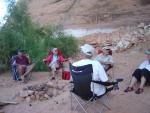 Chris, El, Bob (back to camera), Bill, and Robbie--kicking back