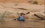 Toni Paddling on Way Back Down from End of Oak Canyon 9-19-09.Sized