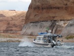 Traveler on Lake Powell on Way to Forgotten Canyon 9-15-09.Sized
