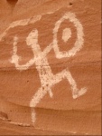Warrior Pictograph at Defiance House at Forgotten Canyon.Sized 9-15-09