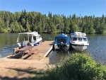 DeJa La, C-Otter and Midnight Flyer on the Birch Island Dock