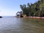 Boat house on south end of Devils Island in the Apostles.  This area had some big storms last fall, and the boat house and surrounding dock took a pretty big hit.