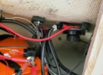 Close up of battery switch and negative bus.  Finally labeled wires.  Took a day.