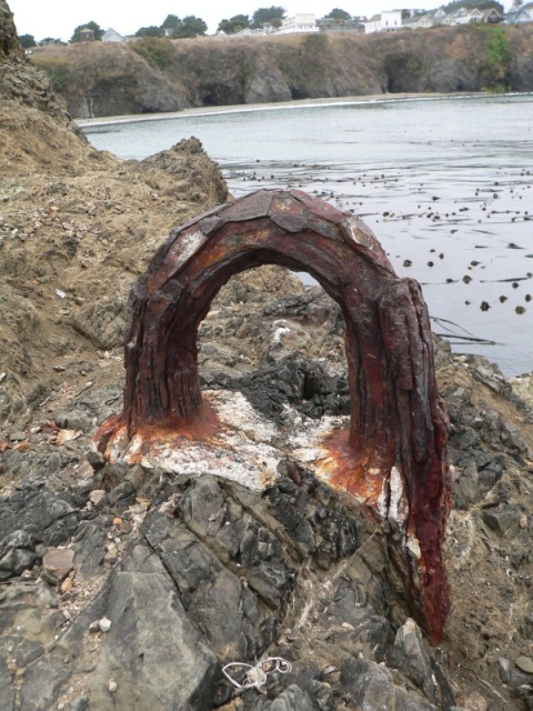 Old anchor point by Mendocino 
