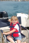 Lili enjoying a harbor cruise