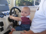 Captain Logan cruising around Lake Casitas