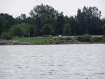 Returning to Home Launch Site at Golden Hill SP, L. Ontario: Red Truck and Trailer in Background