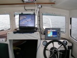 Helm - C80 with survey laptop in center.