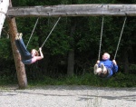 (Pat Anderson) - Annie (Bess-C) and Brock (Bambina), Just Kids at Heart, at Stuart Island School House 