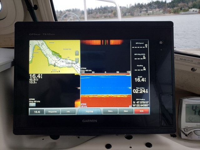 Garmin chartplotter, fishfinder, sidescan