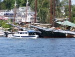 Windjammers in Camden Harbor.