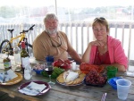 Ray & Paula from Island Trade enjoying the priced right lobstah!