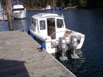 Fuel dock at Jarrel Cove Marina. 