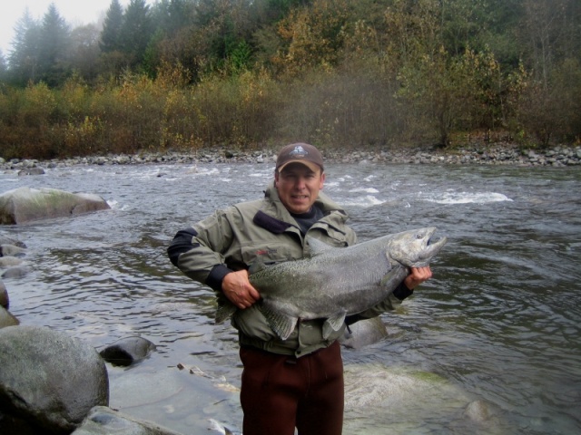 Fishing buddy Rich with a King that he released up in BC.  2006