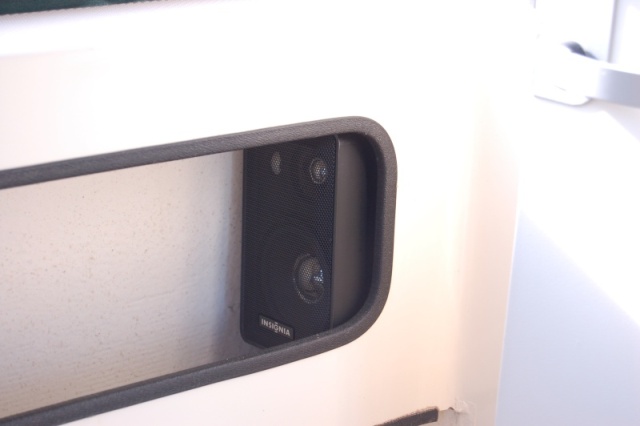 Rear speaker mount.